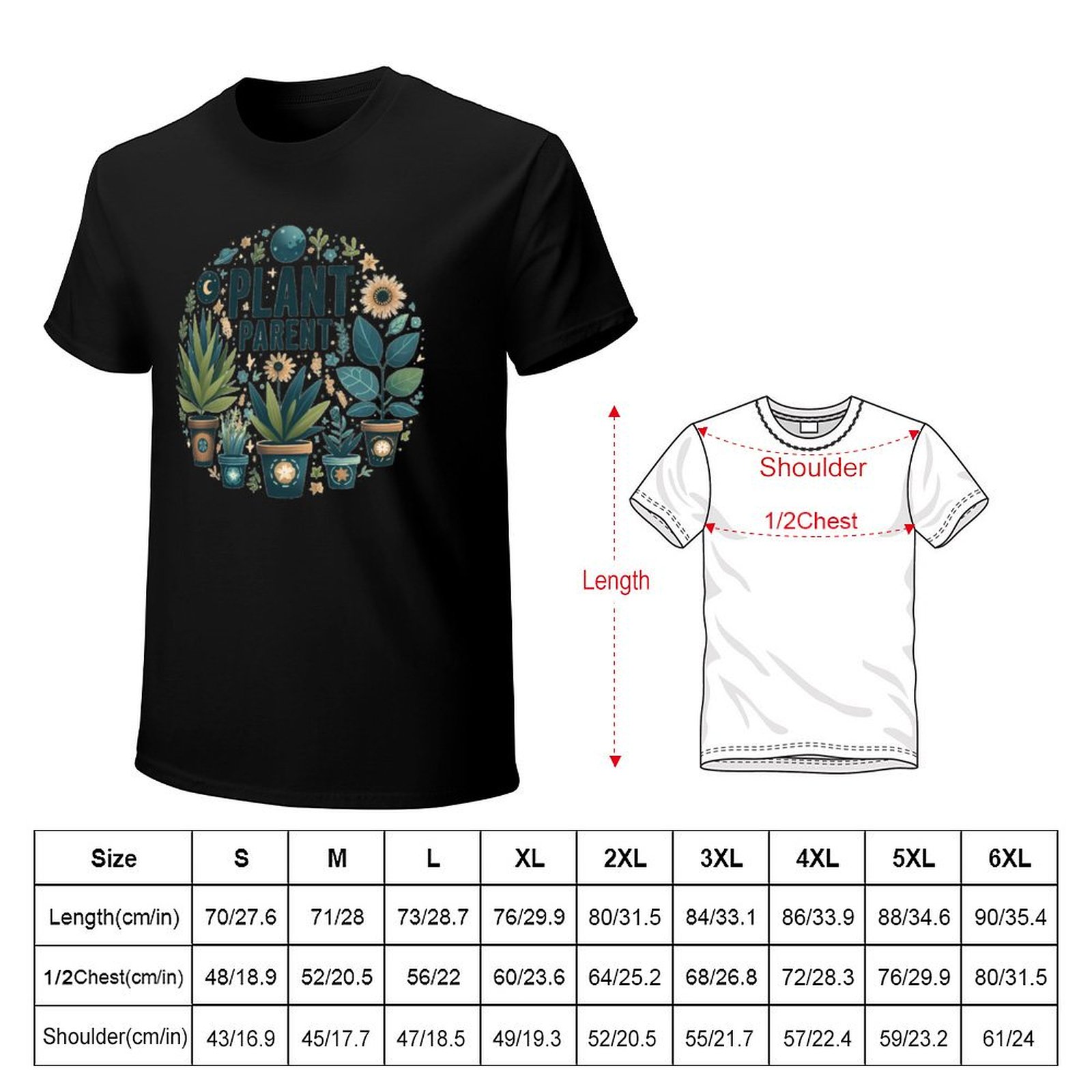 Футболка с принтом в стиле арт – обзор и цена Plant Parent Shirt
